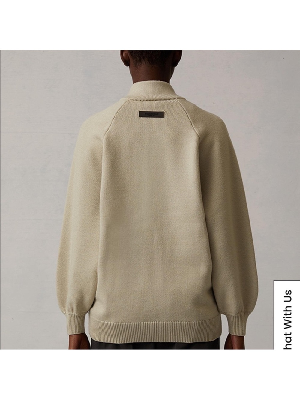 Fear of God Essentials Women’s Zip Up Knit Jacket Wheat Oversized M NWOT - Picture 4 of 12